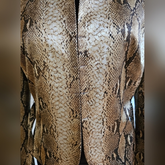 Rare Vintage Cache Women's 3 Piece Set - Jacket/Tank/Pants Pant Suit Snake Skin - Picture 10 of 16